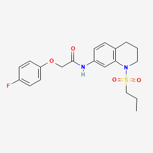 molecular formula C20H23FN2O4S B6571167 2-(4-fluorophenoxy)-N-[1-(propane-1-sulfonyl)-1,2,3,4-tetrahydroquinolin-7-yl]acetamide CAS No. 946299-73-6
