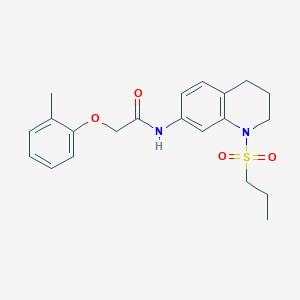 molecular formula C21H26N2O4S B6571188 2-(2-methylphenoxy)-N-[1-(propane-1-sulfonyl)-1,2,3,4-tetrahydroquinolin-7-yl]acetamide CAS No. 946299-70-3
