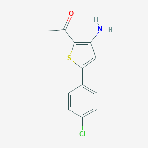 molecular formula C12H10ClNOS B065712 1-[3-氨基-5-(4-氯苯基)-2-噻吩基]乙酮 CAS No. 175137-02-7