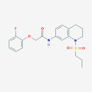 molecular formula C20H23FN2O4S B6571214 2-(2-fluorophenoxy)-N-[1-(propane-1-sulfonyl)-1,2,3,4-tetrahydroquinolin-7-yl]acetamide CAS No. 946351-47-9