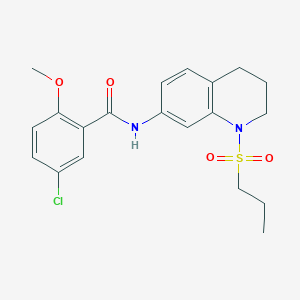 molecular formula C20H23ClN2O4S B6571248 5-chloro-2-methoxy-N-[1-(propane-1-sulfonyl)-1,2,3,4-tetrahydroquinolin-7-yl]benzamide CAS No. 946299-40-7