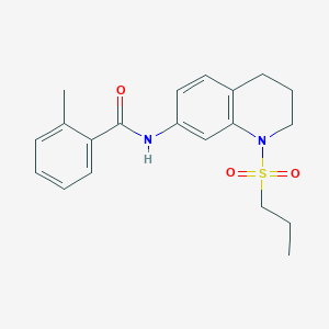 2-methyl-N-[1-(propane-1-sulfonyl)-1,2,3,4-tetrahydroquinolin-7-yl]benzamide