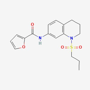 molecular formula C17H20N2O4S B6571355 N-[1-(propane-1-sulfonyl)-1,2,3,4-tetrahydroquinolin-7-yl]furan-2-carboxamide CAS No. 946351-12-8