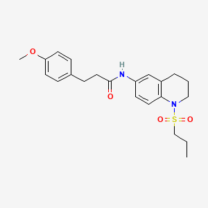 molecular formula C22H28N2O4S B6571376 3-(4-methoxyphenyl)-N-[1-(propane-1-sulfonyl)-1,2,3,4-tetrahydroquinolin-6-yl]propanamide CAS No. 946260-97-5