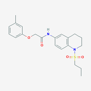 2-(3-methylphenoxy)-N-[1-(propane-1-sulfonyl)-1,2,3,4-tetrahydroquinolin-6-yl]acetamide