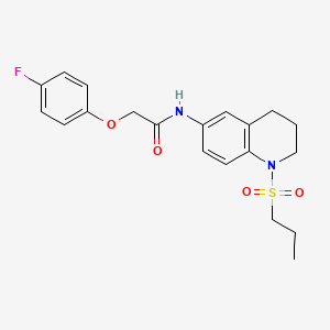 molecular formula C20H23FN2O4S B6571401 2-(4-fluorophenoxy)-N-[1-(propane-1-sulfonyl)-1,2,3,4-tetrahydroquinolin-6-yl]acetamide CAS No. 946337-01-5