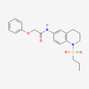 molecular formula C20H24N2O4S B6571417 2-phenoxy-N-[1-(propane-1-sulfonyl)-1,2,3,4-tetrahydroquinolin-6-yl]acetamide CAS No. 946213-15-6