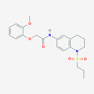molecular formula C21H26N2O5S B6571428 2-(2-methoxyphenoxy)-N-[1-(propane-1-sulfonyl)-1,2,3,4-tetrahydroquinolin-6-yl]acetamide CAS No. 946282-18-4