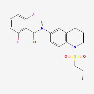 molecular formula C19H20F2N2O3S B6571439 2,6-difluoro-N-[1-(propane-1-sulfonyl)-1,2,3,4-tetrahydroquinolin-6-yl]benzamide CAS No. 946383-19-3
