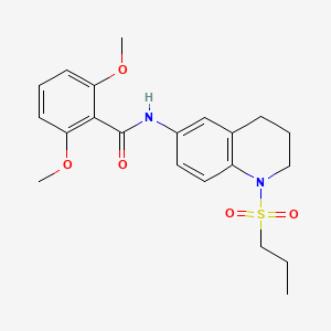 molecular formula C21H26N2O5S B6571443 2,6-dimethoxy-N-[1-(propane-1-sulfonyl)-1,2,3,4-tetrahydroquinolin-6-yl]benzamide CAS No. 946213-23-6