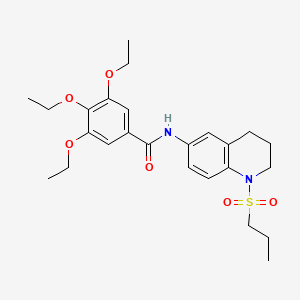molecular formula C25H34N2O6S B6571473 3,4,5-triethoxy-N-[1-(propane-1-sulfonyl)-1,2,3,4-tetrahydroquinolin-6-yl]benzamide CAS No. 946281-98-7