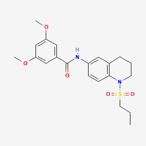 3,5-dimethoxy-N-[1-(propane-1-sulfonyl)-1,2,3,4-tetrahydroquinolin-6-yl]benzamide