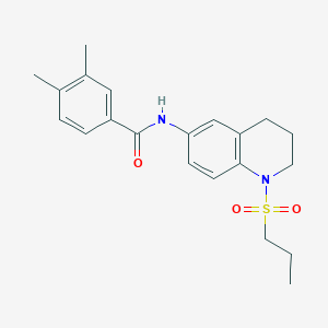 molecular formula C21H26N2O3S B6571482 3,4-dimethyl-N-[1-(propane-1-sulfonyl)-1,2,3,4-tetrahydroquinolin-6-yl]benzamide CAS No. 946336-81-8