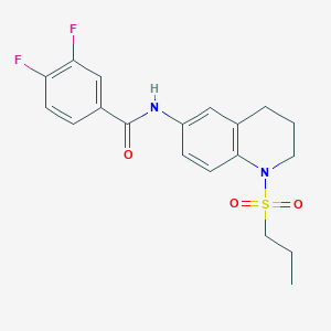 B6571490 3,4-difluoro-N-[1-(propane-1-sulfonyl)-1,2,3,4-tetrahydroquinolin-6-yl]benzamide CAS No. 946282-02-6