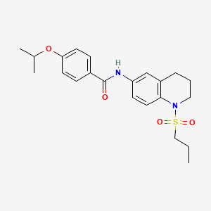 molecular formula C22H28N2O4S B6571521 4-(propan-2-yloxy)-N-[1-(propane-1-sulfonyl)-1,2,3,4-tetrahydroquinolin-6-yl]benzamide CAS No. 946383-15-9
