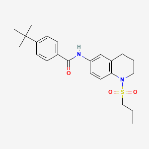 molecular formula C23H30N2O3S B6571529 4-tert-butyl-N-[1-(propane-1-sulfonyl)-1,2,3,4-tetrahydroquinolin-6-yl]benzamide CAS No. 946383-68-2