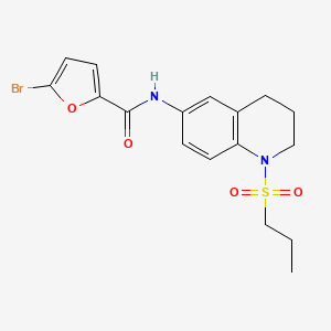 molecular formula C17H19BrN2O4S B6571564 5-bromo-N-[1-(propane-1-sulfonyl)-1,2,3,4-tetrahydroquinolin-6-yl]furan-2-carboxamide CAS No. 946213-51-0