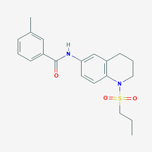 molecular formula C20H24N2O3S B6571572 3-methyl-N-[1-(propane-1-sulfonyl)-1,2,3,4-tetrahydroquinolin-6-yl]benzamide CAS No. 946213-75-8