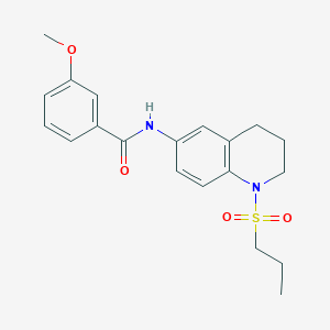 molecular formula C20H24N2O4S B6571583 3-methoxy-N-[1-(propane-1-sulfonyl)-1,2,3,4-tetrahydroquinolin-6-yl]benzamide CAS No. 946336-77-2