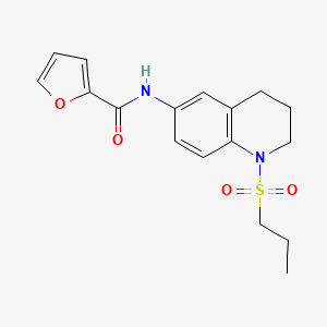 molecular formula C17H20N2O4S B6571603 N-[1-(propane-1-sulfonyl)-1,2,3,4-tetrahydroquinolin-6-yl]furan-2-carboxamide CAS No. 946336-69-2