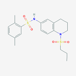 molecular formula C20H26N2O4S2 B6571617 2,5-dimethyl-N-[1-(propane-1-sulfonyl)-1,2,3,4-tetrahydroquinolin-6-yl]benzene-1-sulfonamide CAS No. 946296-64-6