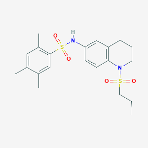 molecular formula C21H28N2O4S2 B6571627 2,4,5-trimethyl-N-[1-(propane-1-sulfonyl)-1,2,3,4-tetrahydroquinolin-6-yl]benzene-1-sulfonamide CAS No. 946241-37-8