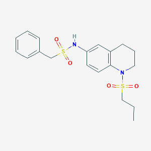 molecular formula C19H24N2O4S2 B6571635 1-phenyl-N-[1-(propane-1-sulfonyl)-1,2,3,4-tetrahydroquinolin-6-yl]methanesulfonamide CAS No. 946284-47-5