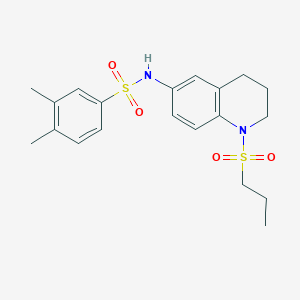 molecular formula C20H26N2O4S2 B6571645 3,4-dimethyl-N-[1-(propane-1-sulfonyl)-1,2,3,4-tetrahydroquinolin-6-yl]benzene-1-sulfonamide CAS No. 946347-08-6