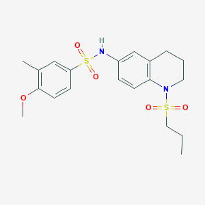 molecular formula C20H26N2O5S2 B6571682 4-methoxy-3-methyl-N-[1-(propane-1-sulfonyl)-1,2,3,4-tetrahydroquinolin-6-yl]benzene-1-sulfonamide CAS No. 946284-13-5
