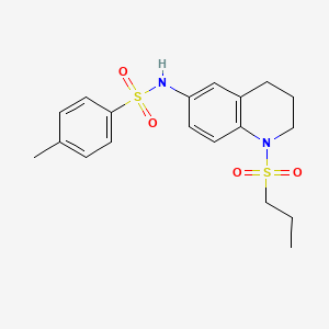 molecular formula C19H24N2O4S2 B6571687 4-methyl-N-[1-(propane-1-sulfonyl)-1,2,3,4-tetrahydroquinolin-6-yl]benzene-1-sulfonamide CAS No. 946296-49-7