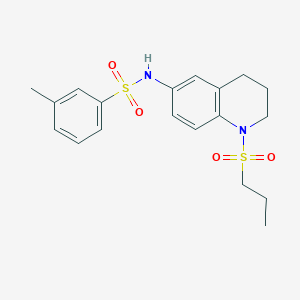 molecular formula C19H24N2O4S2 B6571744 3-methyl-N-[1-(propane-1-sulfonyl)-1,2,3,4-tetrahydroquinolin-6-yl]benzene-1-sulfonamide CAS No. 1021260-99-0