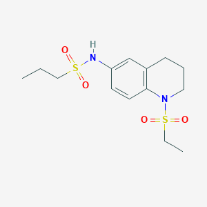 molecular formula C14H22N2O4S2 B6571759 N-[1-(ethanesulfonyl)-1,2,3,4-tetrahydroquinolin-6-yl]propane-1-sulfonamide CAS No. 946347-47-3