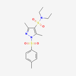 B6571792 N,N-diethyl-3,5-dimethyl-1-(4-methylbenzenesulfonyl)-1H-pyrazole-4-sulfonamide CAS No. 1019105-29-3