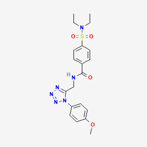 molecular formula C20H24N6O4S B6571797 4-(diethylsulfamoyl)-N-{[1-(4-methoxyphenyl)-1H-1,2,3,4-tetrazol-5-yl]methyl}benzamide CAS No. 946232-27-5