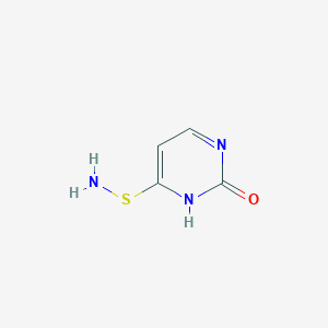 molecular formula C4H5N3OS B065718 4-Pyrimidinesulfenamide, 1,2-dihydro-2-oxo-(9CI) CAS No. 187455-27-2