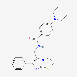 molecular formula C23H26N4OS B6571815 4-(diethylamino)-N-({6-phenyl-2H,3H-imidazo[2,1-b][1,3]thiazol-5-yl}methyl)benzamide CAS No. 946352-52-9