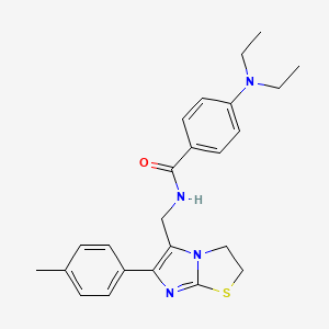 molecular formula C24H28N4OS B6571832 4-(diethylamino)-N-{[6-(4-methylphenyl)-2H,3H-imidazo[2,1-b][1,3]thiazol-5-yl]methyl}benzamide CAS No. 946352-96-1