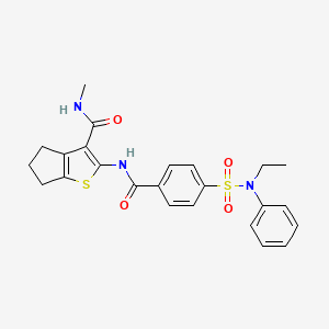 molecular formula C24H25N3O4S2 B6571833 2-{4-[ethyl(phenyl)sulfamoyl]benzamido}-N-methyl-4H,5H,6H-cyclopenta[b]thiophene-3-carboxamide CAS No. 893101-30-9