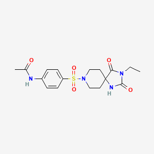 N-[4-({3-ethyl-2,4-dioxo-1,3,8-triazaspiro[4.5]decan-8-yl}sulfonyl)phenyl]acetamide