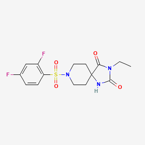 molecular formula C15H17F2N3O4S B6571896 8-(2,4-difluorobenzenesulfonyl)-3-ethyl-1,3,8-triazaspiro[4.5]decane-2,4-dione CAS No. 1021262-10-1