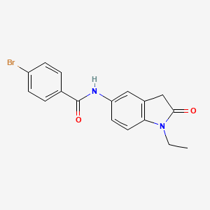 molecular formula C17H15BrN2O2 B6571898 4-bromo-N-(1-ethyl-2-oxo-2,3-dihydro-1H-indol-5-yl)benzamide CAS No. 921813-02-7