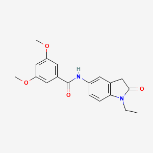 molecular formula C19H20N2O4 B6571915 N-(1-ethyl-2-oxo-2,3-dihydro-1H-indol-5-yl)-3,5-dimethoxybenzamide CAS No. 921540-09-2