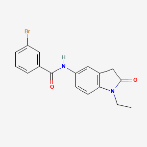 molecular formula C17H15BrN2O2 B6571931 3-bromo-N-(1-ethyl-2-oxo-2,3-dihydro-1H-indol-5-yl)benzamide CAS No. 921773-67-3