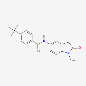 molecular formula C21H24N2O2 B6571939 4-tert-butyl-N-(1-ethyl-2-oxo-2,3-dihydro-1H-indol-5-yl)benzamide CAS No. 921773-81-1
