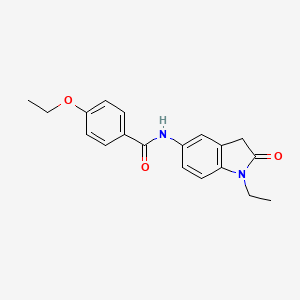 molecular formula C19H20N2O3 B6571940 4-ethoxy-N-(1-ethyl-2-oxo-2,3-dihydro-1H-indol-5-yl)benzamide CAS No. 921813-05-0