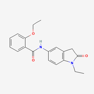 molecular formula C19H20N2O3 B6571947 2-ethoxy-N-(1-ethyl-2-oxo-2,3-dihydro-1H-indol-5-yl)benzamide CAS No. 921812-65-9