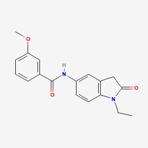 molecular formula C18H18N2O3 B6571964 N-(1-ethyl-2-oxo-2,3-dihydro-1H-indol-5-yl)-3-methoxybenzamide CAS No. 921837-37-8
