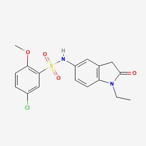 5-chloro-N-(1-ethyl-2-oxo-2,3-dihydro-1H-indol-5-yl)-2-methoxybenzene-1-sulfonamide