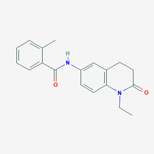 molecular formula C19H20N2O2 B6572063 N-(1-ethyl-2-oxo-1,2,3,4-tetrahydroquinolin-6-yl)-2-methylbenzamide CAS No. 921912-88-1