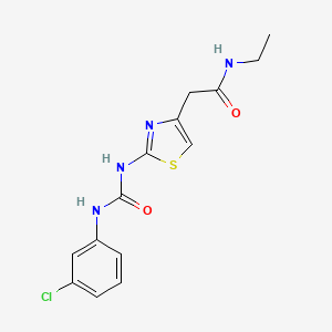 2-(2-{[(3-chlorophenyl)carbamoyl]amino}-1,3-thiazol-4-yl)-N-ethylacetamide